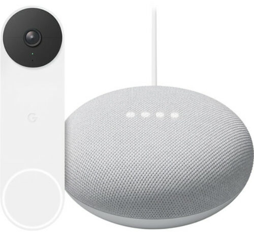 Google Nest Doorbell + Google Nest Mini Wit